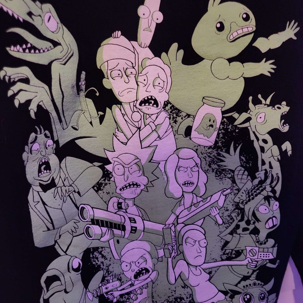 Shark Robot Rick and Morty Total Rickall Medium Hoodie